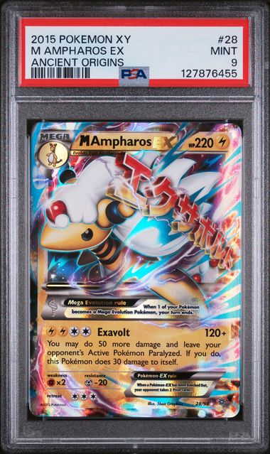 Mega Ampharos Ancient Origins 28/98 PSA 9