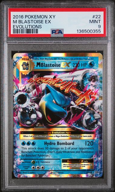 Mega Blastoise EX Evolutions PSA 9