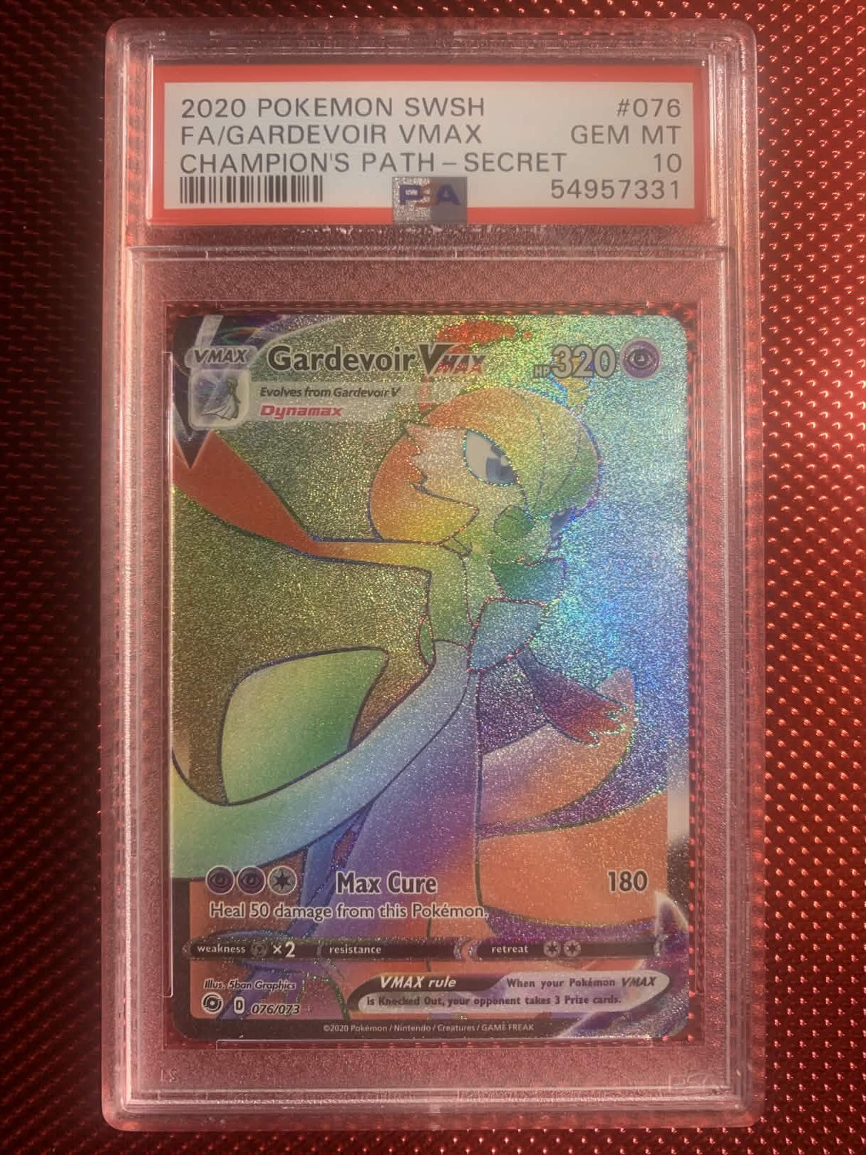 Gardevoir VMAX Rainbow Rare Champions Path 76/73 PSA 10